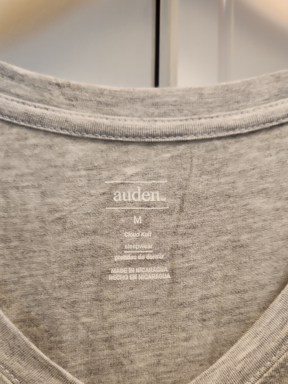 NWOT Auden Light Gray V-Neck Pajama Top & Lounge Pants Set - Picture 2 of 5